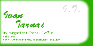 ivan tarnai business card